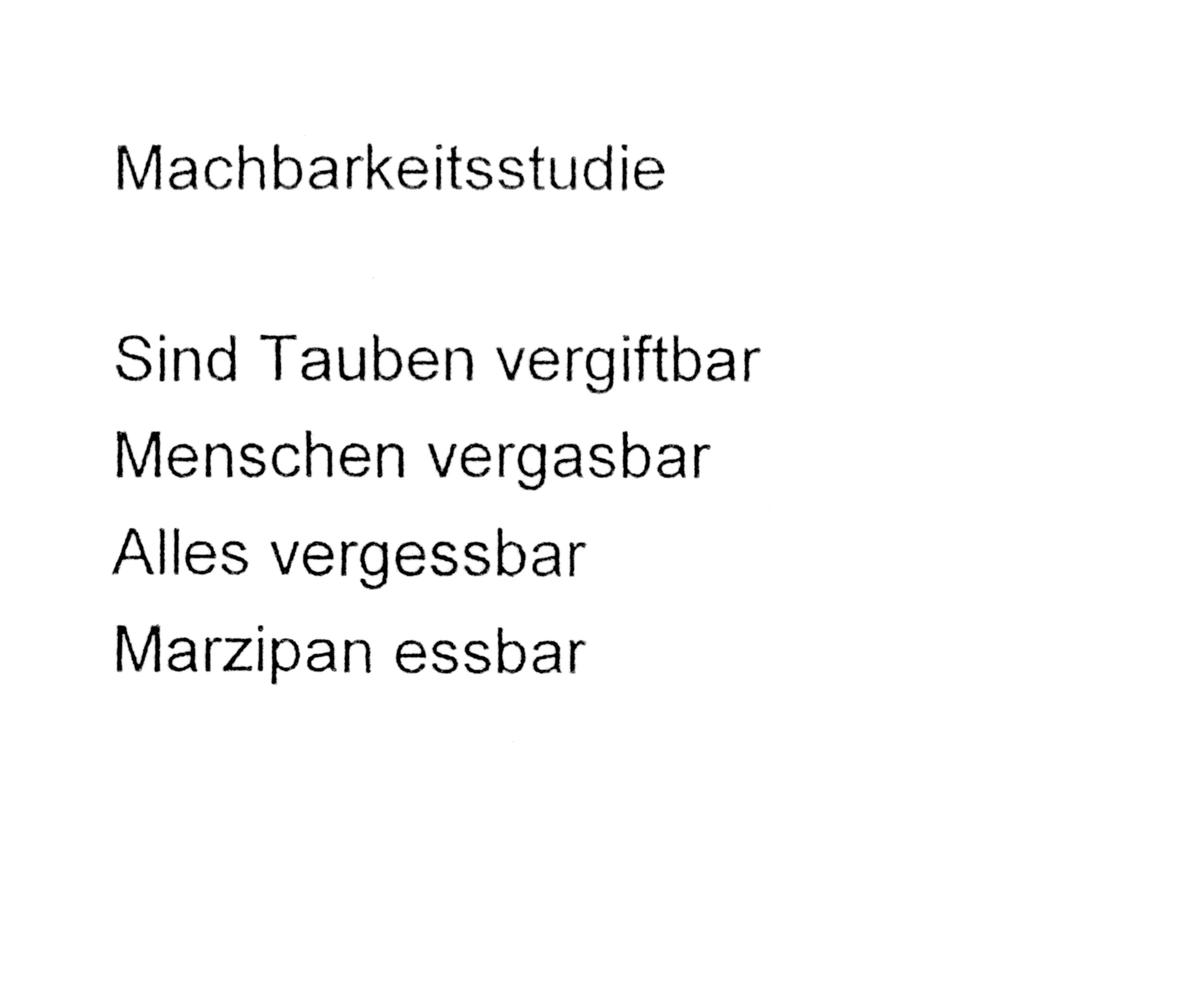 Machbarkeitsstudie